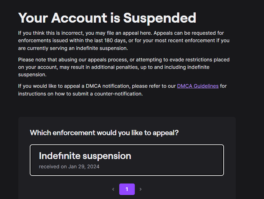 Viuryse's tweet image. Hi @TwitchSupport, 
My friend was hate raided on stream tonight while I was on their stream moderating, and I was indefinitely suspended

I believe my account was spam reported after I made a comment towards them about their raid attempt. (1/2)