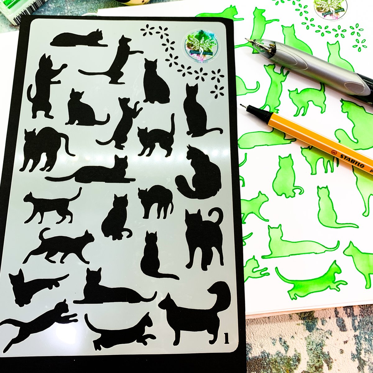 New to my Etsy Shop Cats Journal Stencil (Design 1), Feline Pets Arts Crafts stencil by SprattsDesigns etsy.me/3vMtxpq 
🐈‍⬛
via @Etsy #EarlyBiz #Journal