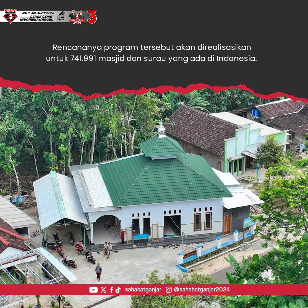 menciptakan kesejahteraan yang merata dan inklusif bagi seluruh lapisan masyarakat Indonesia.

#SahabatGanjar #GanjarPranowo #Ganjar #GenerasiGotongRoyong #GanjarPresiden #GanjarUntukSemua #GanjarMahfud2024 #SatSet #PastiLebihBaik #SatSetLebihBaik