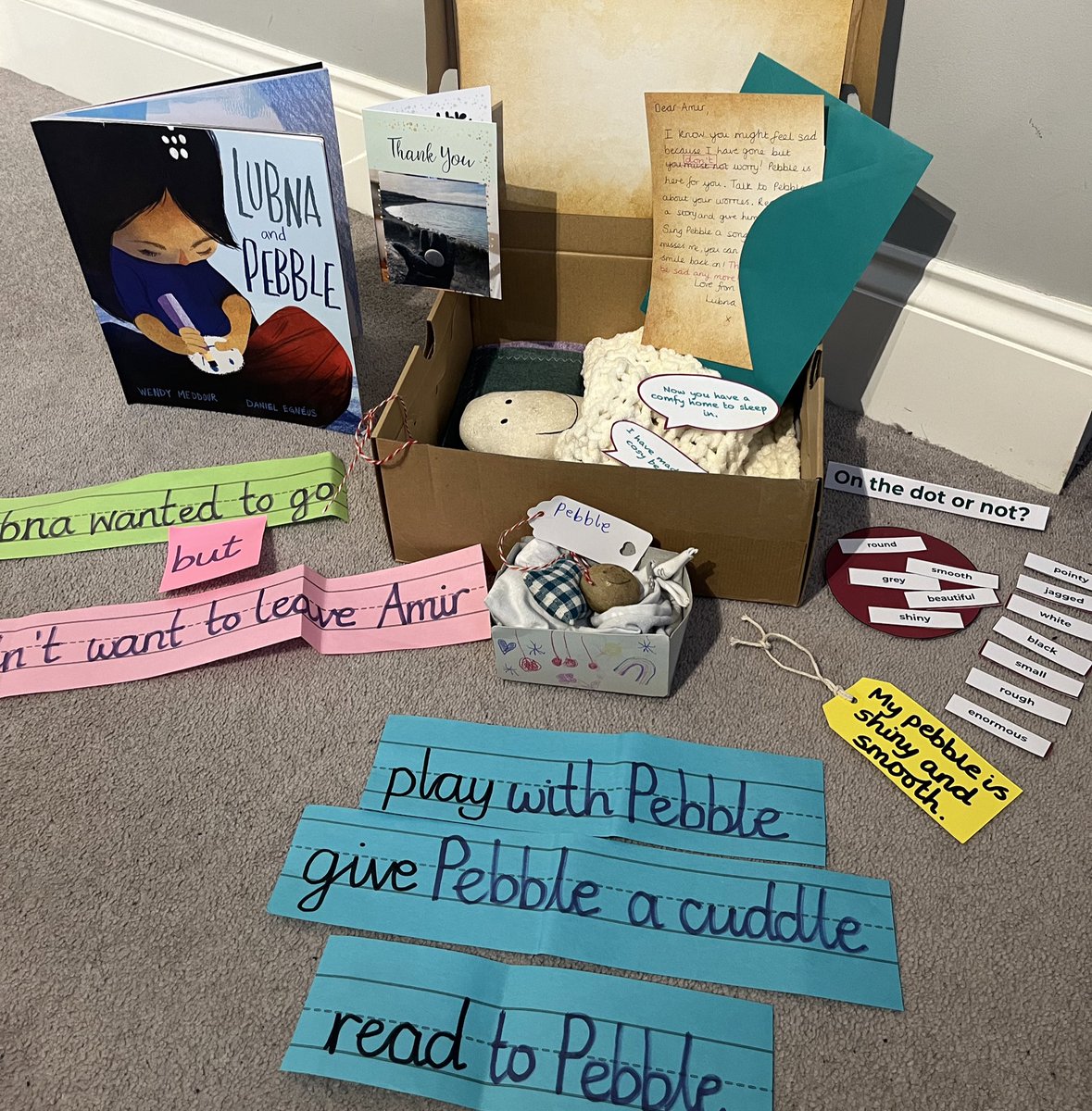 Ready for a day exploring how to #TeachThroughaText with Year 1 teachers around the globe, exemplifying the approach with one of our brand new #WritingRoots for the gorgeous Lubna and Pebble by @WendyMeddour and @DanielEgneus ⛺️🌊🧺 @theliteracytree