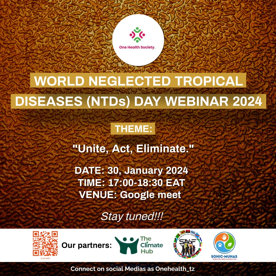 “Join us for a World NTD Day Webinar, we’ll discuss the impact of these diseases on over a billion people worldwide, the progress made in controlling, eliminating, and eradicating, and the challenges that lie ahead

Unite, Act, Eliminate
#WorldNTDDay #100percentCommitted”