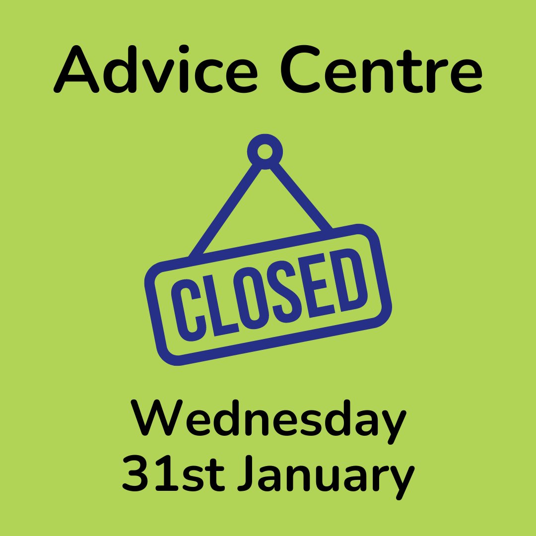 ⛔ A heads up that due to staff training, our Advice Centre will be closed this Wednesday. We are open as normal for the rest of the week. See our opening times and more information on our website: nolimitshelp.org.uk/advice-and-wel…