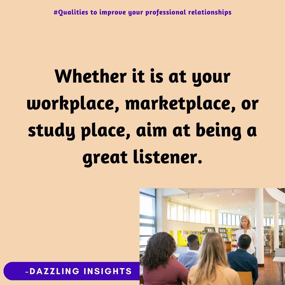 As you go about your various businesses today, speak less and listen more! Visit the link and learn more. Also, follow Dazzling Insights on Facebook, Instagram &amp; X.

dazzlinginsights.com/qualities-that…

#relationships #professionalrelationships #personalrelationships #life #dazzlinginsights