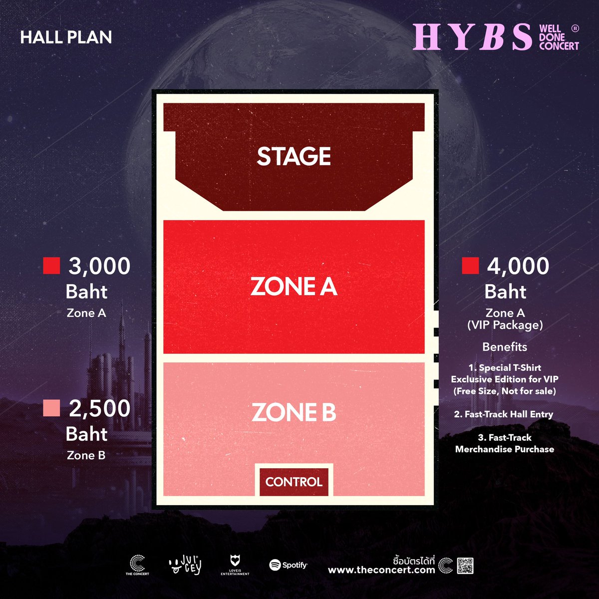 hybsband's tweet photo. [HALL PLAN &amp; VIP BENEFITS]
HYBS : Well Done Concert

16 March 2024
at MGI Hall, Bravo (Show DC)

Tickets go on sale 🚀
3 February 2024 | 10AM (ICT)
via The Concert Application 
or https://t.co/uJcVdsUmPe 
(Available worldwide 🌐) 

#HYBS #HYBSWellDoneConcert https://t.co/ZRp6kVaPjs