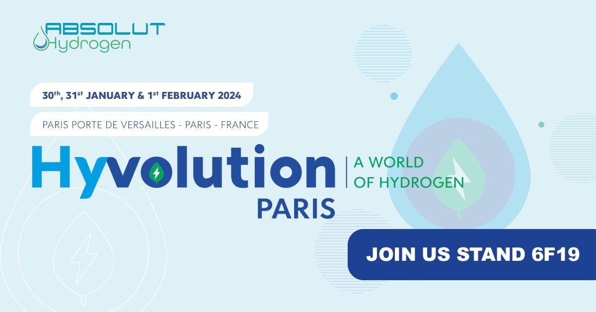 Absolut Hydrogen (@absoluthydrogen) on Twitter photo ⌛Just 1 day before the <a href="/Hyvolution/">Hyvolution</a> event!
Come and meet the <a href="/AbsolutHydrogen/">Absolut Hydrogen</a> team on 30, 31 January and 1 February at booth 6F19. We'll be talking about our liquid hydrogen and hydrogen storage solutions.
We hope to see many of you there !
#event #h2 #lh2 #hydrogen #meeting ⌛Just 1 day before the <a href="/Hyvolution/">Hyvolution</a> event!
Come and meet the <a href="/AbsolutHydrogen/">Absolut Hydrogen</a> team on 30, 31 January and 1 February at booth 6F19. We'll be talking about our liquid hydrogen and hydrogen storage solutions.
We hope to see many of you there !
#event #h2 #lh2 #hydrogen #meeting