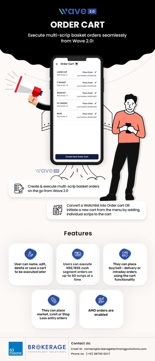 BTSPulse's tweet photo. 🌟Introducing ORDER CART 🛒 in WAVE 2.0📱. 🌟

Create multi-scrip orders using Order Cart and execute them on the go 📲. Users can add individual scrips to a 🛒 OR covert a watchlist into a 🛒.#happytrading #stockbaskets
Reach out to our customer support teams to activate https://t.co/CSN7mrAU7r