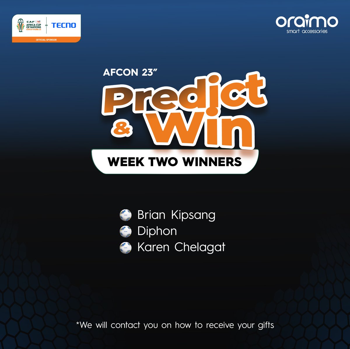 TECNOMobile254's tweet photo. Hats off to our AFCON Predict and Win stars! 🎩🌟 You nailed it, and we're thrilled to celebrate your victories! For those who missed the mark this time, chin up – there's a whole field of chances waiting for your next play! ⚽💙

#AFCONPredictAndWin #StopAtNothing #AFCON2023 https://t.co/icaaw8rK7M