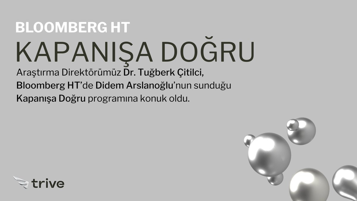 Araştırma Direktörümüz @atugberk, Bloomberg HT'de Didem Arslanoğlu'nun sunduğu Kapanışa Doğru programına konuk oldu.    

youtu.be/8_IzoznAENA

#BloombergHT #KapanışaDoğru