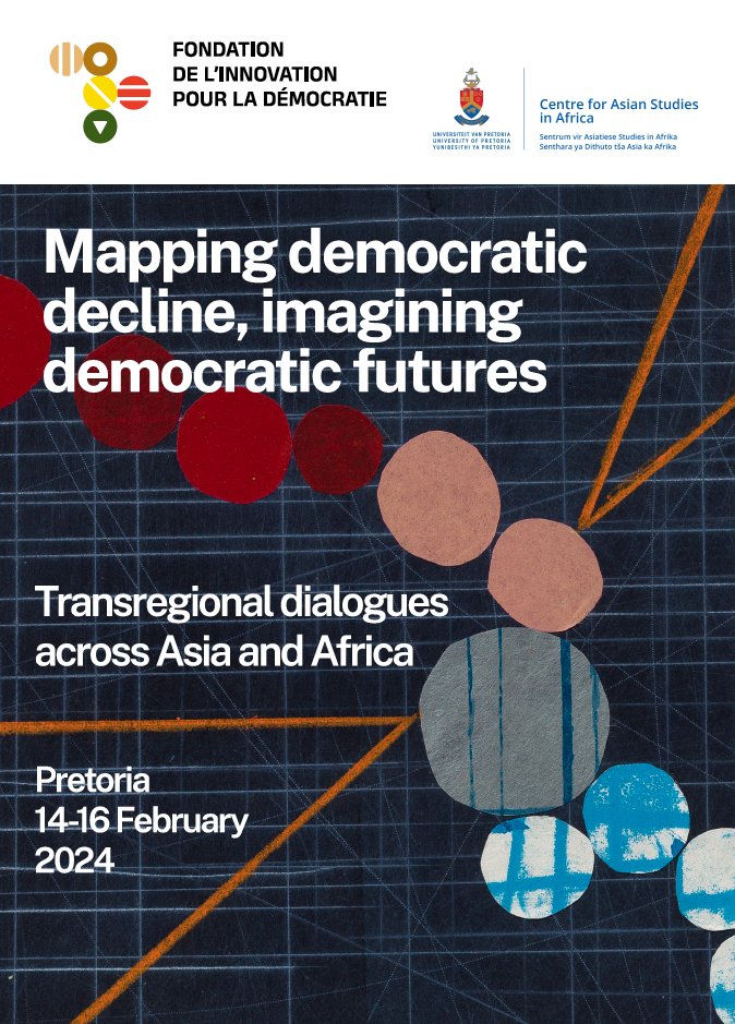 Centre for Asian Studies in Africa (@casiansafricaup) on Twitter photo It's 2024 and CASA is getting ready to swing into action again.
Our first 2024 in-person symposium is coming up soon - "Mapping Democratic Decline/Imagining Democratic Futures" in collaboration with <a href="/livingdemocracy/">Fondation de l'innovation pour la démocratie</a>
The final programme will be out shortly - watch this space! It's 2024 and CASA is getting ready to swing into action again.
Our first 2024 in-person symposium is coming up soon - "Mapping Democratic Decline/Imagining Democratic Futures" in collaboration with <a href="/livingdemocracy/">Fondation de l'innovation pour la démocratie</a>
The final programme will be out shortly - watch this space!