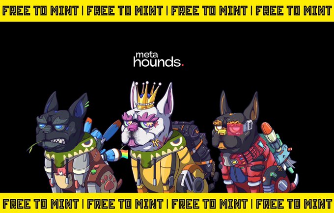 firstholder_eth's tweet photo. 💥💥💥 1111 Meta Hounds,” a revolutionary NFT collection redefining the landscape of digital art.

https://t.co/2tXW9w9LaU

31 Jan 2024-10:00 pm (UTC)
(ETH): Free

#FreeMints  #NFTcollection #DigitalArt #NFTcommunity https://t.co/qgVUFK9Yvc