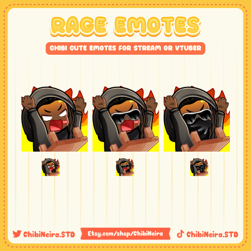 ChibiNeira's tweet photo. 😡Rage Twitch Emotes😡

📷 Special Emotes commission by @chibineira

. . Open commission for Twitch Emotes,  Link for our shop 📷 https://t.co/eZQdeCviX0 

#emotes #twitchemotes #customemotes #Ych #commissionemotes #chibiemote #twitch #customemotes #sticker #chibiart https://t.co/9XZt7W8S0L