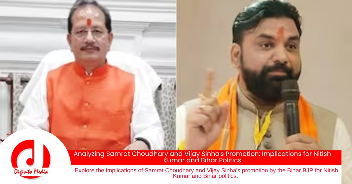 Analyzing Samrat Choudhary and Vijay Sinha’s Promotion: Implications for Nitish Kumar and Bihar Politics
digintomedia.com/politics/analy…
#SamratChoudhary
#VijaySinha
#BiharBJP
#NitishKumar
#CoalitionPolitics
#LeadershipDynamics