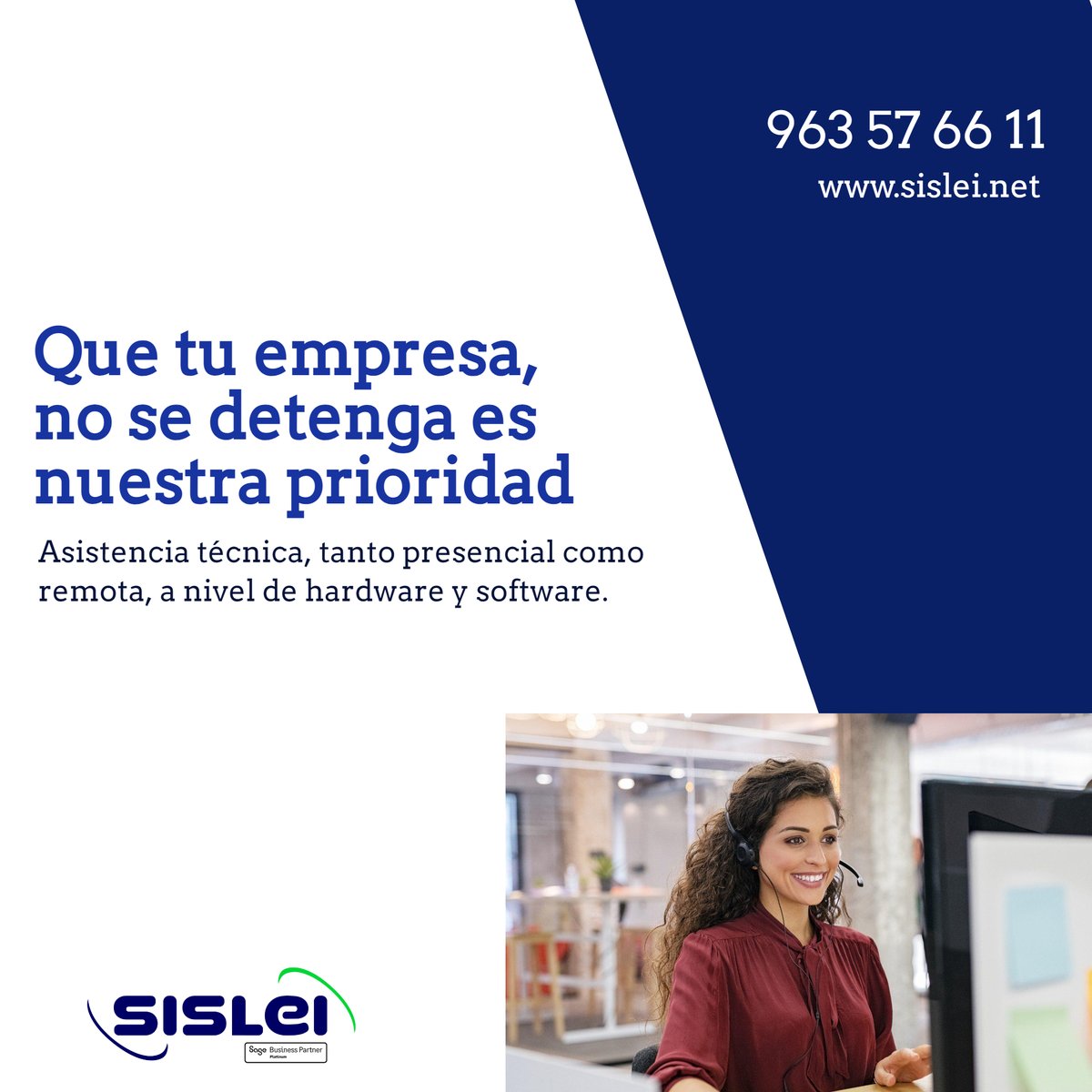 En SISLEI contamos con un Departamento Técnico con profesionales con una vasta experiencia en instalación y configuración de hardware y software base. Nuestros técnicos te podrán asesorar de una manera profesional.