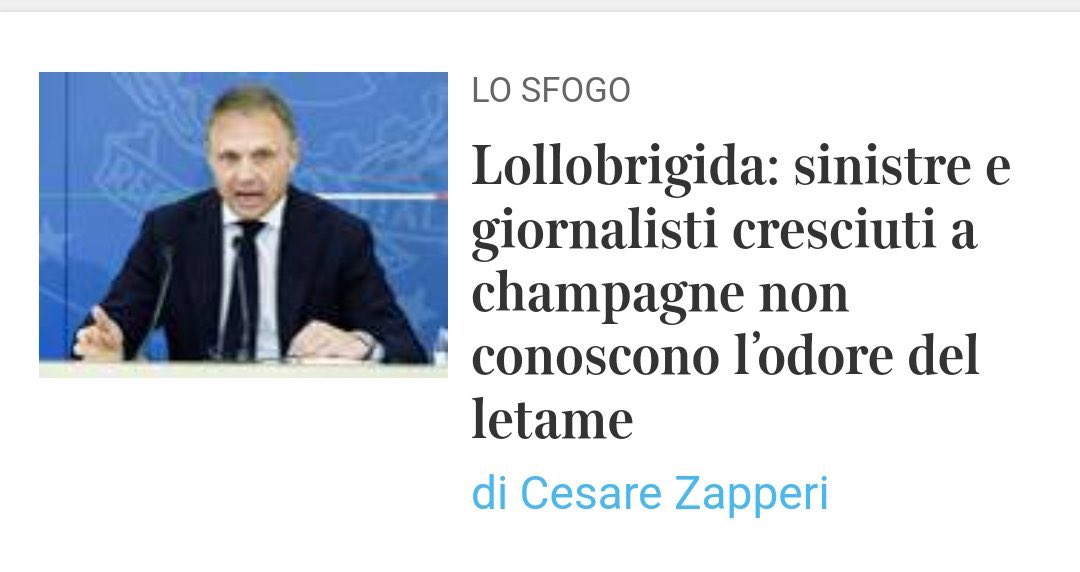 …Odore del letame con quel retrogusto di fascio… ma lui avendolo in casa lo conosce bene…
#29gennaio #Lollobrigida