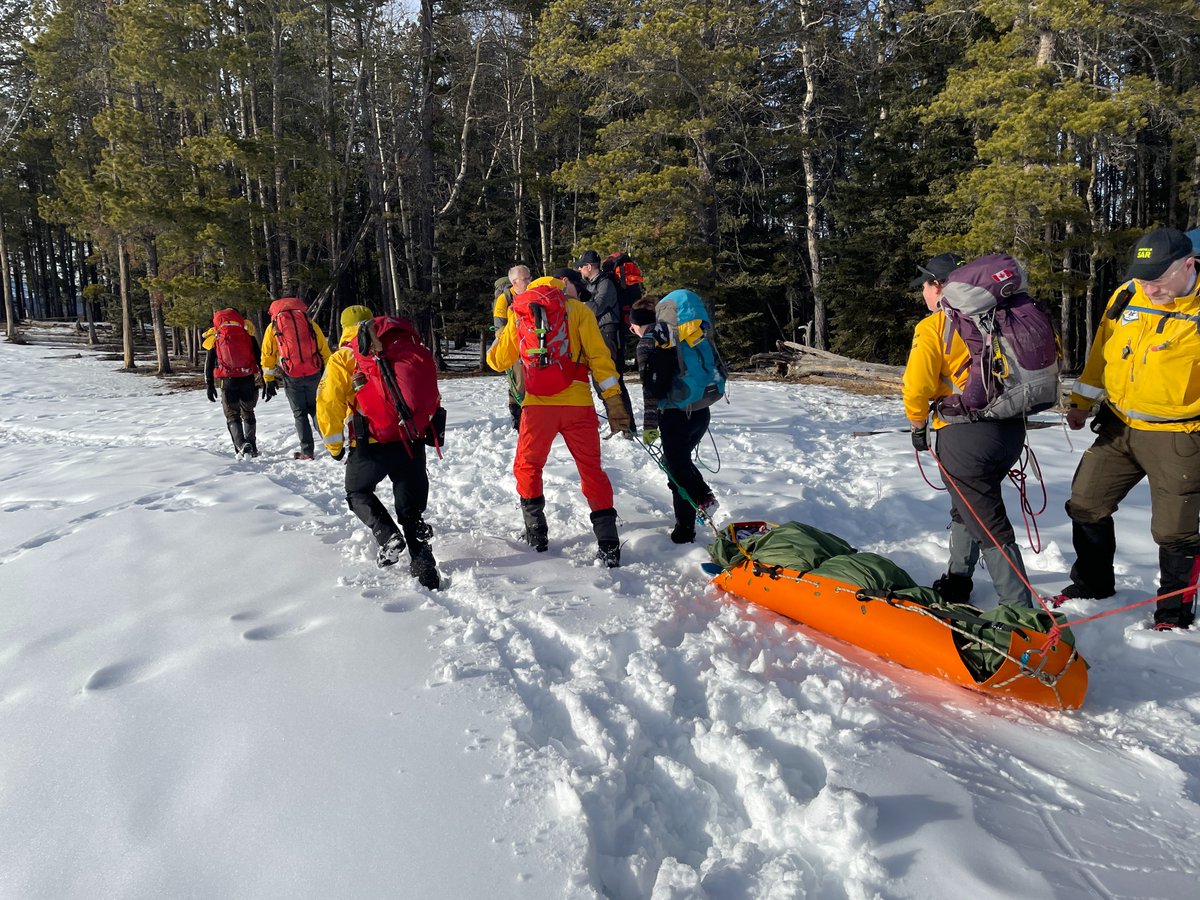 It was a beautiful weekend to get out with our partner agencies Kananaskis Mountain Rescue &amp; Alberta Parks for a mock training search exercise in the Sheep River area. Big thanks to these remarkable professionals, and the work they do keeping us safe in the backcountry.
