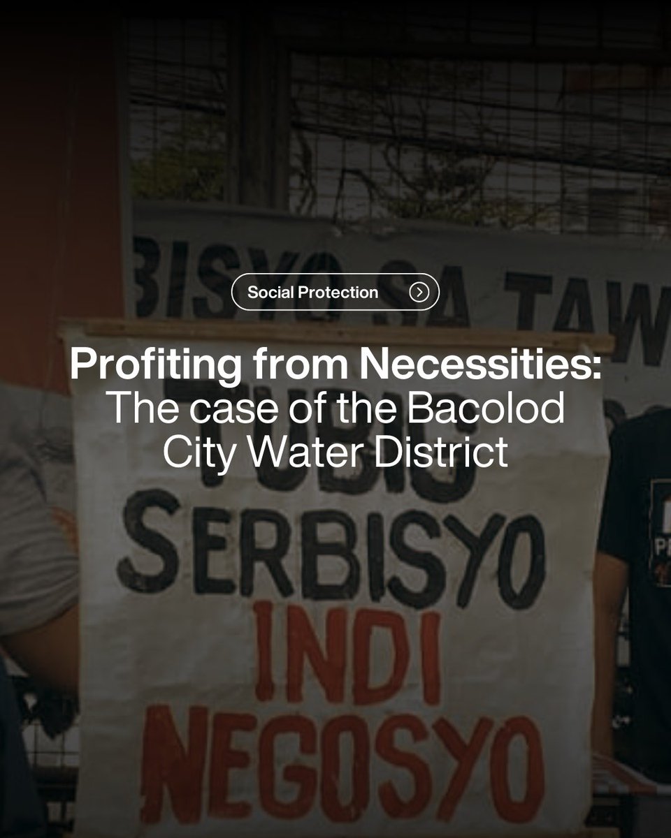 inklusibo_'s tweet photo. We are launching our Social Protection campaign by highlighting a key social problem: privatizing social services.
Check out this thread on the case of the Bacolod City Water District. #Inklusibo https://t.co/z6YuXP0VC4