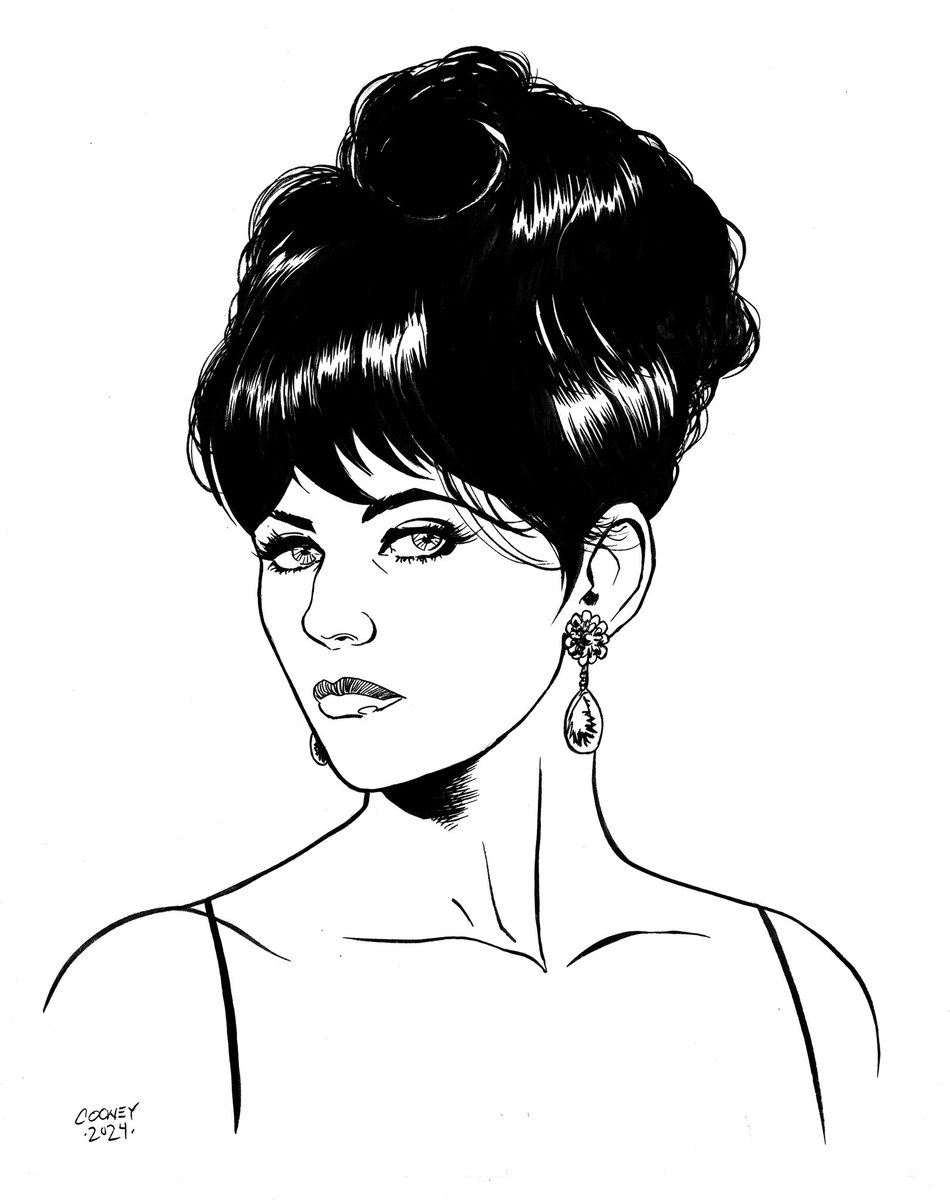 dcooneyart's tweet image. Modesty Blaise (British comic strip created by Peter O’Donnell) inspired by Italian actress Claudia Cardinale. Pen and ink @twsbi ✍🏼 
#ModestyBlaise #ClaudiaCardinale #peterodonnell #comicstrip #pencildrawing #sketch #penandink #inkdrawing #sablebrush #twsbi #fountainpen