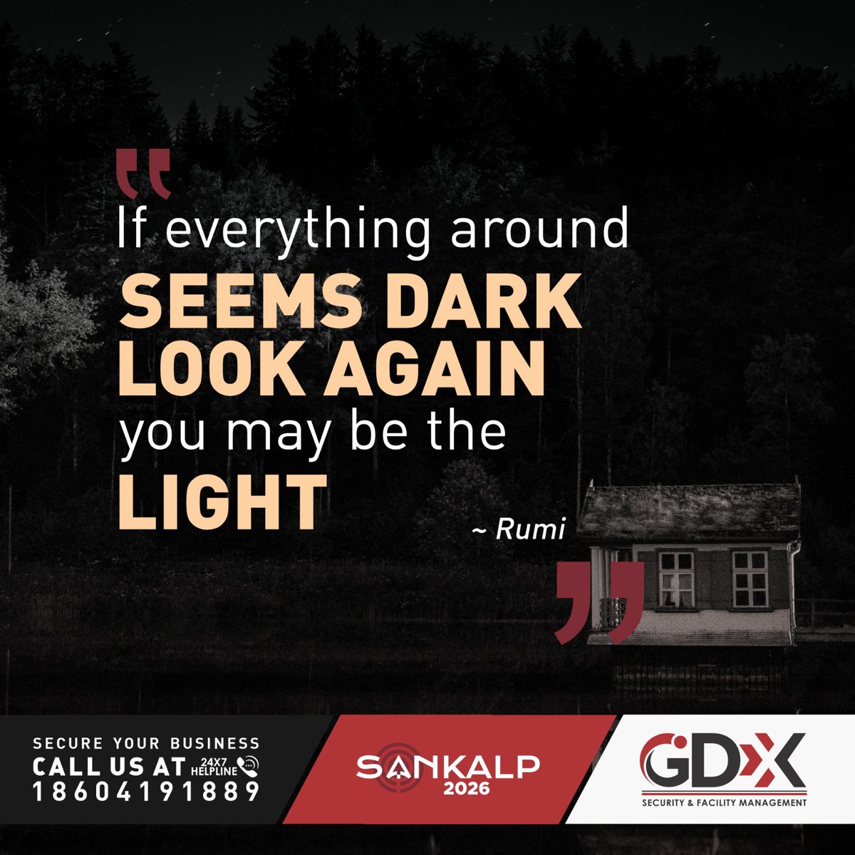 *Amidst the hustle, remember to be the beacon of positivity and motivation. Shine bright! 
Call us anytime at our 24x7 helpline: 18604191889
#BusinessSecurity #ContinuousTraining #24x7Support #Training 
#GDXGroup
#businesssupport #businessexpansion #Sankalp2026
#www.gdxgroup.in