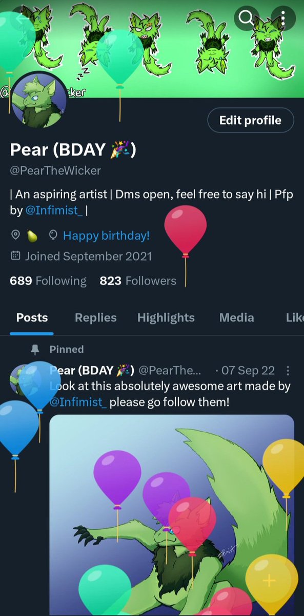 PearTheWicker's tweet photo. ITS MY BDAY! https://t.co/cPz95thu6f