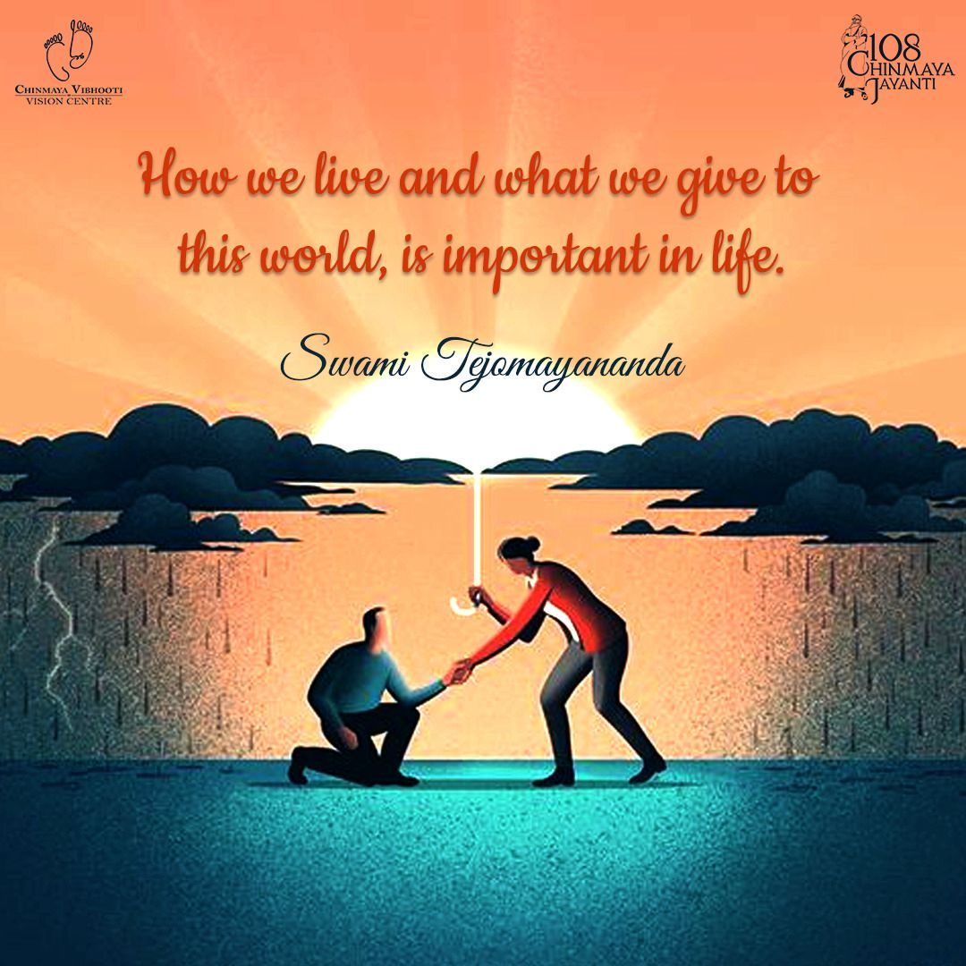 How do we live? What do we give? Important questions! #ChinmayaVibhooti #SpiritualJourney #SelfReflection #MondayMotivation #MastersWisdom #InnerGrowth #SelfDiscovery #PersonalDevelopment #SpiritualAwareness #MindfulnessJourneyMindfulnessJourney