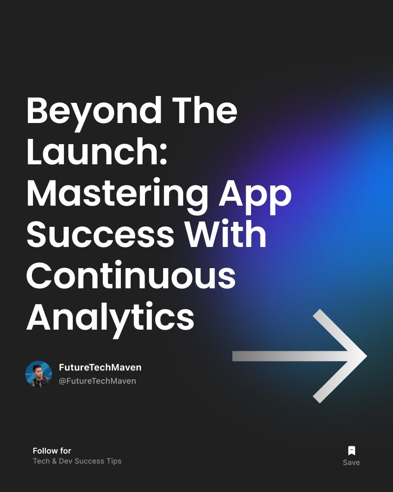 FutureTechMaven's tweet image. 🚀 Launched your app? Now brace for the magic that follows! 🔮 Dive into the world of analytics, unravel user behaviour mysteries, and elevate your app&apos;s performance. Intrigued? Uncover the secrets now! #appwizardry #analyticsadventure #appoptimisation #appanalytics #techtip