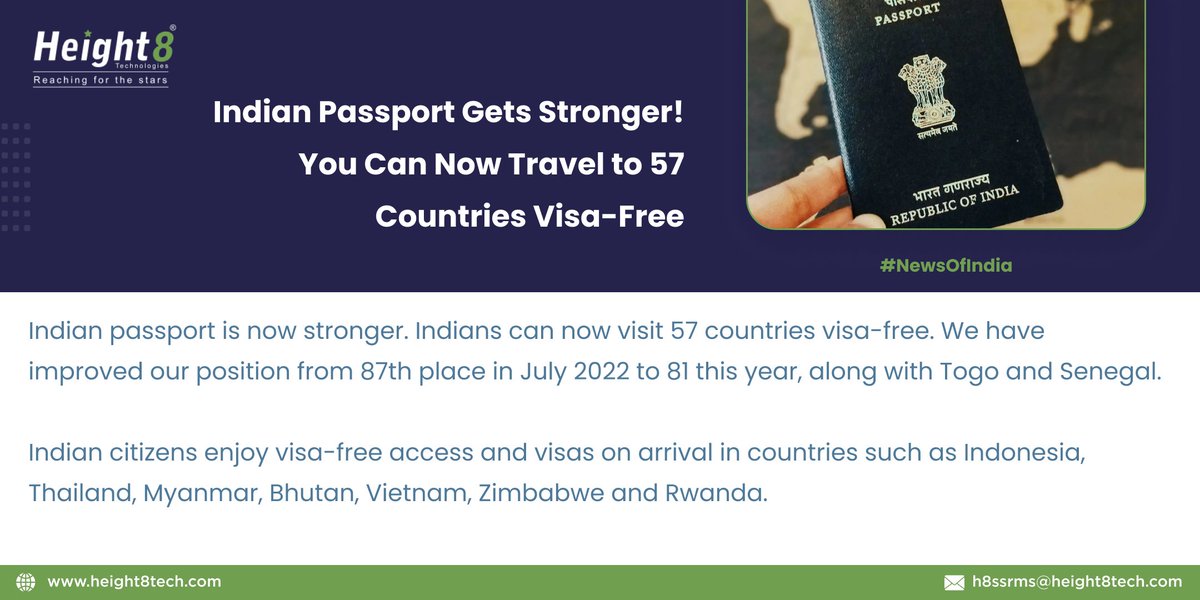 Indian Passport Gets Stronger.

Follow us for more such news.

#newsofindia #India #INDIANPASSPORT #passport #visafreeentry #News #H8 #height8 #height8tech #telecoms