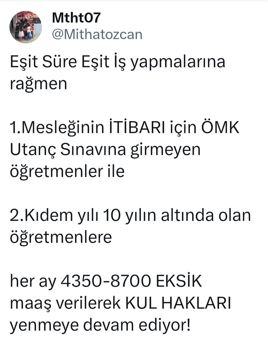 Bugün de KUL HAKKI yenmeye DEVAM ediyor 👉 5 @RTErdogan @Yusuf__Tekin @prof_mahmutozer @EgitimBirSen @turkegitimsen @egitimis @egitimsen @_aliyalcin_ @TalipGeylan06 @kademozbay_ @leventkuruoglu @oguzozat #yeniömkistiyoruz #ÖgretmenlerOdası #OcakAyındaYeniÖMK #ÖMKRevizeKBSiptal