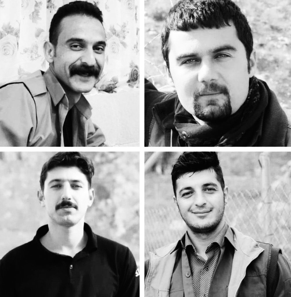 İran rejimi, 19 aydır tutuklu bulunan Kũrt tutsaklar Mohsen Mazlum, Mohammad Faramarzi, Wafa Azarbar ve Pzhman Fatehi’yi, bu sabah idam etti.