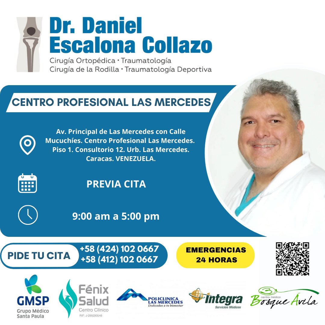 danielescomd's tweet image. #traumatologoencaracas #cirugiadelarodilla #traumatologodeportivo #medicodeldeporte #prp #acidohialuronico