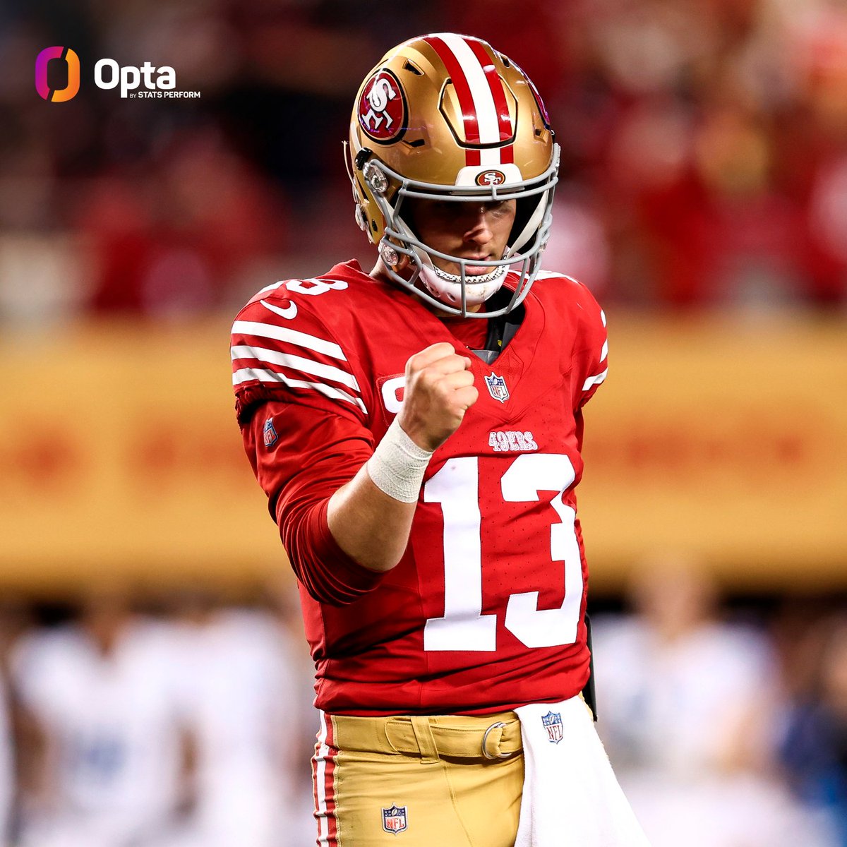 OptaSTATS (@optastats) on Twitter photo In the second half tonight, the <a href="/49ers/">San Francisco 49ers</a>' Brock Purdy:
- threw for 150+ yards
- rushed for 45+ yards
- completed 80% of his passes
- averaged 10.0+ yards per rush
- had 0 turnovers
No other NFL QB in the last 30 years has done all of that in a single half (reg or post). In the second half tonight, the <a href="/49ers/">San Francisco 49ers</a>' Brock Purdy:
- threw for 150+ yards
- rushed for 45+ yards
- completed 80% of his passes
- averaged 10.0+ yards per rush
- had 0 turnovers
No other NFL QB in the last 30 years has done all of that in a single half (reg or post).