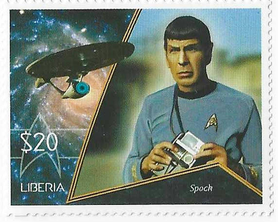 #StarTrekStamp day 741 - Spock on an unofficial Star Trek stamp from Liberia

Check out the entire collection at startrekstamps.com
#startrekstamps
 #StarTrek #philately #stamps
#spock