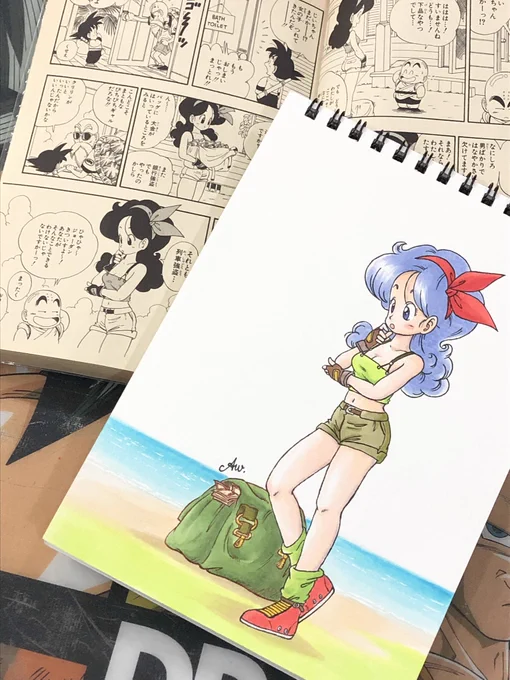 #ひとコマ模写 補完「また銀行強盗でもやったのかしら。それとも列車強盗…」#dragonballfanart #鳥山明リスペクト #a24_works #a24works #a24wks 