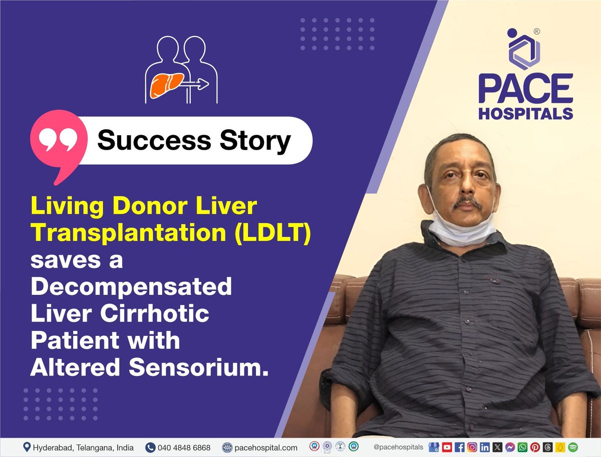 #LiverTransplantation team at PACE Hospitals carried out successful Living Donor Liver Transplantation (#LDLT) of a 55-Year old suffering with #ChronicLiverfailure.

Know more: bit.ly/3SfHzHQ

#organtransplant #livertransplantsurgeon #pacehospital #hyderabad #india