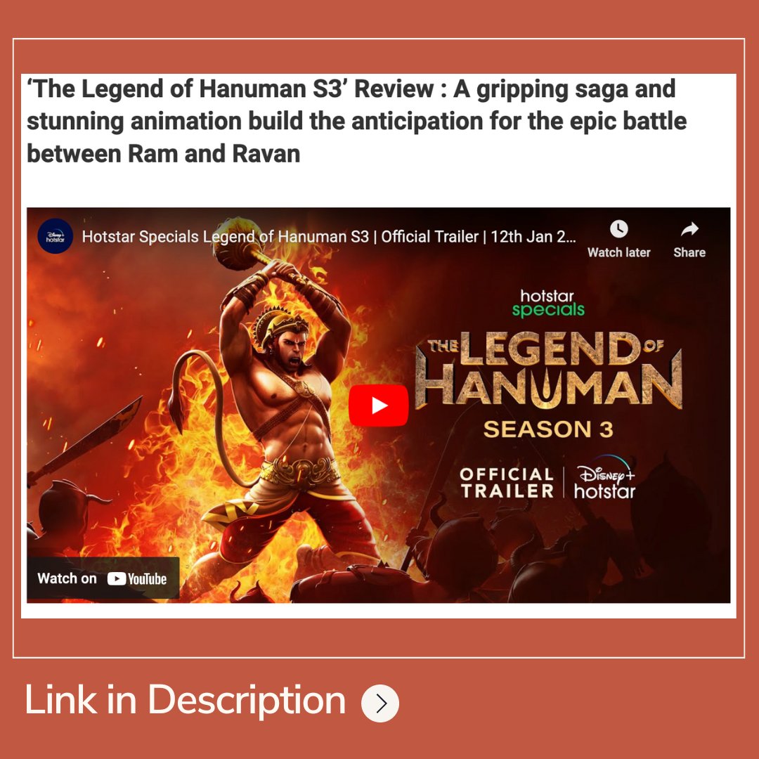 Legends clash and heroes rise in The Legend of Hanuman with its world-class animation and contemporary storytelling. Read the full review HERE : animationxpress.com/latest-news/th… #HotstarSpecials #TheLegendOfHanumanS3 #disneyplushotstar #TheLegendOfHanumanOnHotstar @graphicindia