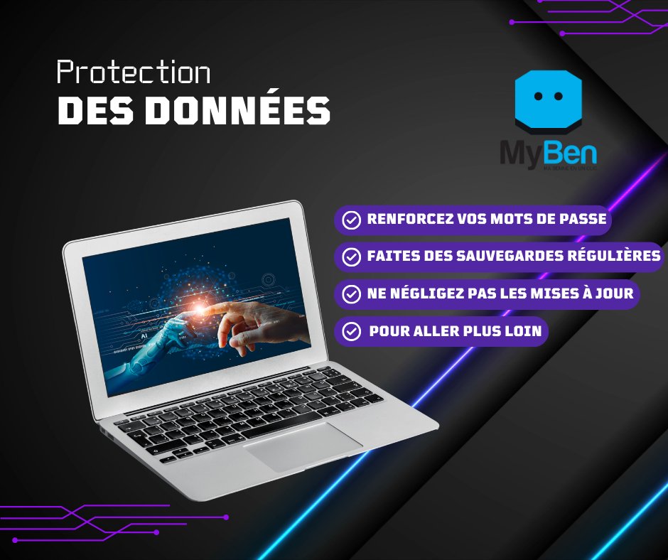 𝐏𝐫𝐨𝐭𝐞́𝐠𝐞𝐫 𝐯𝐨𝐬 𝐝𝐨𝐧𝐧𝐞́𝐞𝐬, 𝐮𝐧 𝐞𝐧𝐠𝐚𝐠𝐞𝐦𝐞𝐧𝐭 𝐟𝐨𝐧𝐝𝐚𝐦𝐞𝐧𝐭𝐚𝐥 🛡️🔐

À l'ère numérique, les données sont devenues une monnaie précieuse. Leur protection n'est pas seulement une obligat° légale, c'est avant tout un gage de confiance entre Myben et vous.