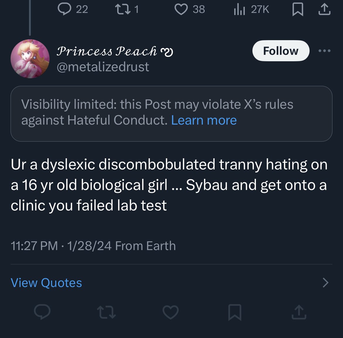 iluvbeingprtty's tweet photo. @metalizedrust keep talking and you will get what ur asking for u black b!t(h. https://t.co/Ch2juHkznj