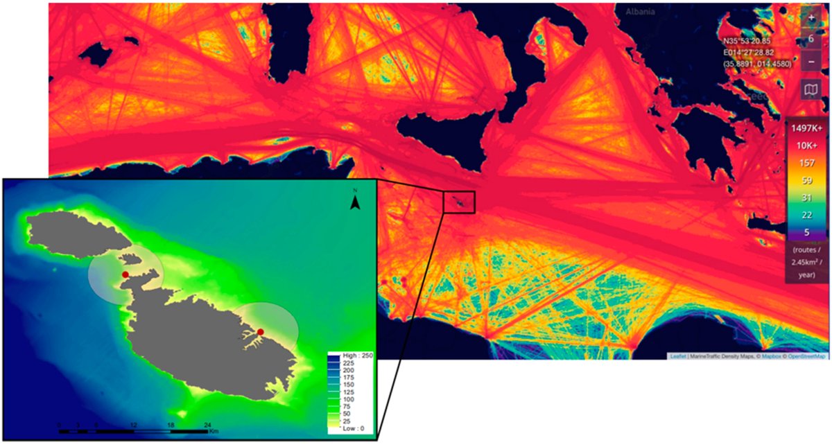 #NewArticle

A Preliminary Snapshot Investigation of the #MarineSoundscape for Malta: A Steppingstone towards Achieving ‘Good Ecological Status’ mdpi.com/2558258 #mdpijmse via @JMSE_MDPI @UMmalta

@MDPIBiologySubj @MDPIEngineering 
#underwaternoisepollution #shippingnoise