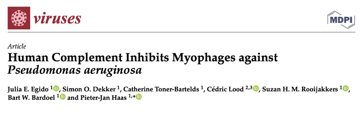 Enjoyed this very well-done and nicely mechanistic paper identifying a role for serum complement in phage inactivation in serum. ncbi.nlm.nih.gov/pmc/articles/P…