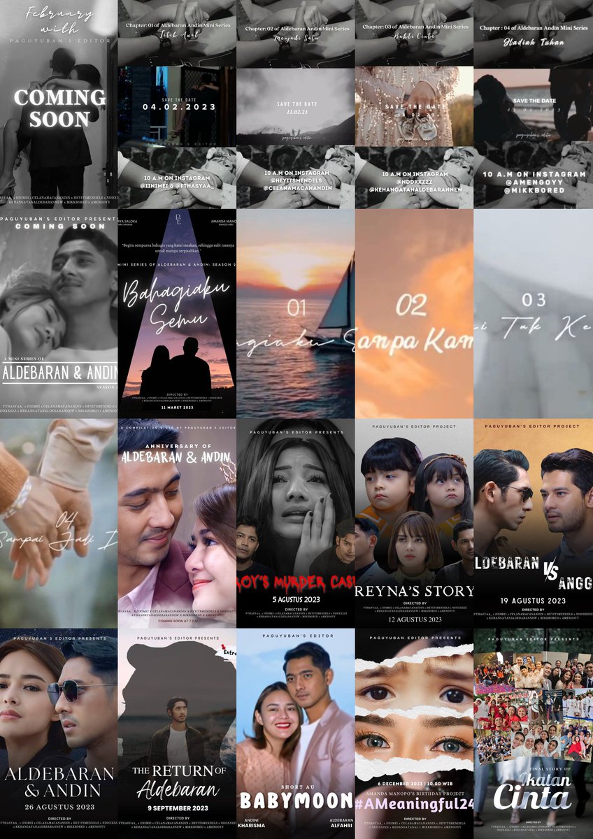 our masterpiece! rasanya masih ga nyangka aja udh melahirkan banyak sekali karya ini dgn kalian. Dari mulai susah cari ide, bingung cari waktu kosong bahkan tadi video jadi di menit akhir 🥹 pengalaman luar biasa yang sangat berharga, thankyou love 🤍
#PaguyubanEditorIsTurningOne