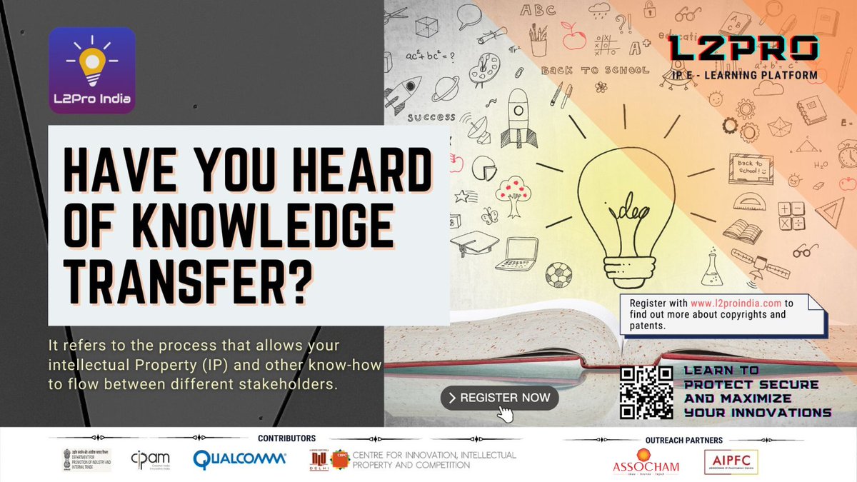 l2pro_india's tweet photo. #Knowledge_Transfer is a process that allows your intellectual property (#IP) and others to know how to flow between different #stakeholders.

L2Pro will help you better understand your #IntellectualPropertyRights. All you need to do is log onto https://t.co/OjdAlZCWGV

#l2pro https://t.co/jGp6bpBOWF