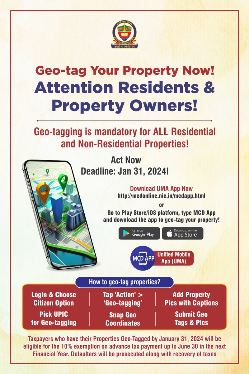 Property Tax Department, MCD tweet media