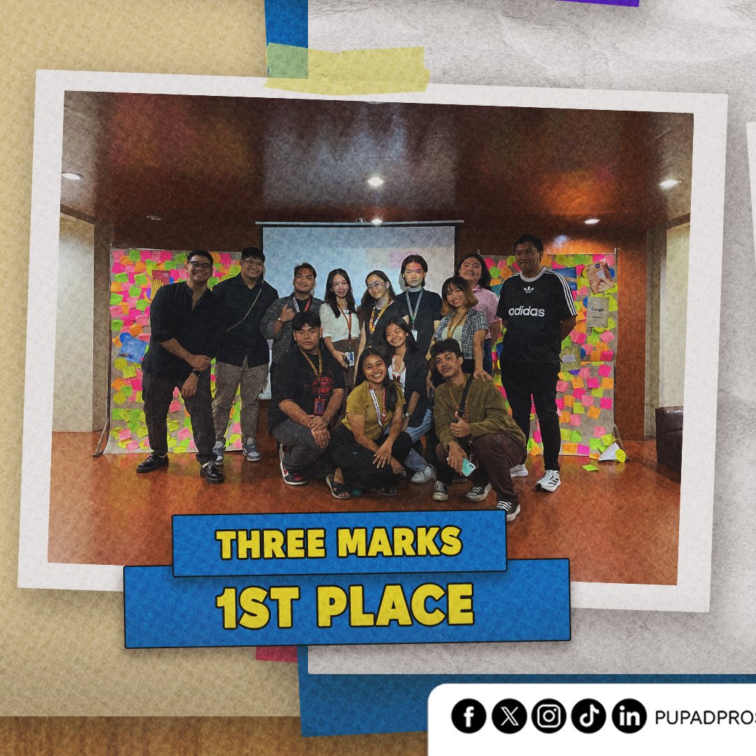 PUPADPROS's tweet photo. Congratulations to the three groups who participated in our workshop last Thursday!
To obtain your e-certificate, don't forget to fill out our post-evaluation form.
https://t.co/b22AP4Qufc
#Campaign101
#TheADPRBlueprint
#ADPRosper
🎨: Carla Antipuesto
✍️: Queenie Naelga https://t.co/VFHZHaOztB