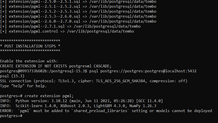 rebataur's tweet photo. @adamhendel @tembo_io okay after doing all that, it needs to have the shared lib added shared_preload_libraries config https://t.co/e2Tneg4qF9