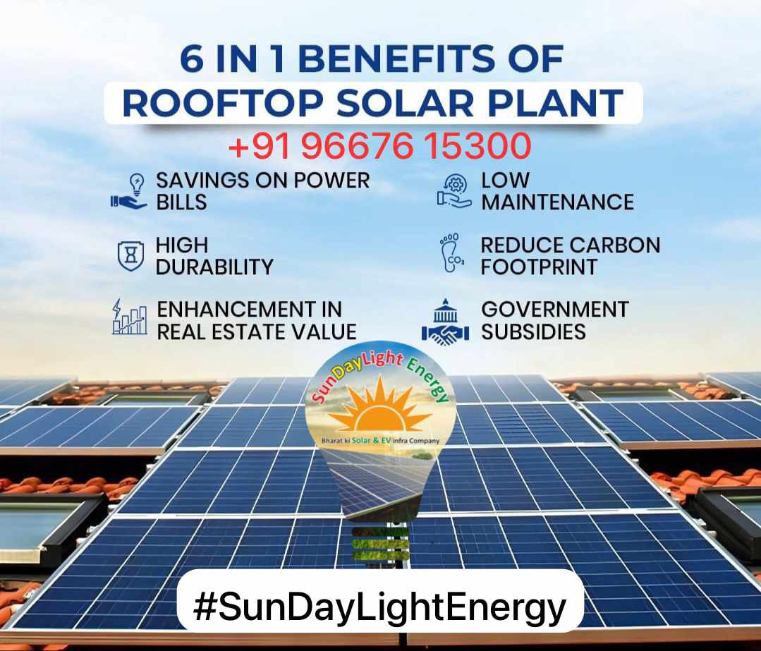 #SolarEnergy #RenewablePower #CleanEnergy #SustainableLiving #SolarBenefits #GoSolar #EnergyIndependence #SmartHomes #GreenTech #SunPower #SolarRooftop 
#HarGharSolar
#hargharsolarenergy
#SunDayLightEnergy
#pradhanmantrisuryodayyojana
#suryodayayojana
#SolarDealer
#solarsystem