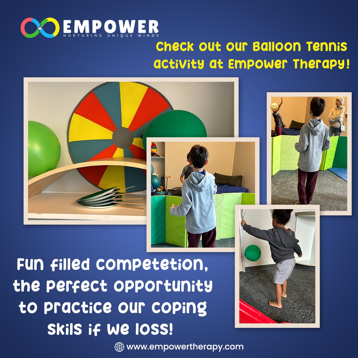 EmpowerTherapy_'s tweet photo. We’re excited to share our recent fun-filled activity at Empower Therapy. Our little champions had a fun learning day with balloon tennis. Join us today.

#PlayAndLearn #SkillfulKids #FineMotorSkills #Empoweracitivity #BalloonTennis #BalloonTennisFun #EmpowerTherapy #RoundRock https://t.co/DiLToqrrNl