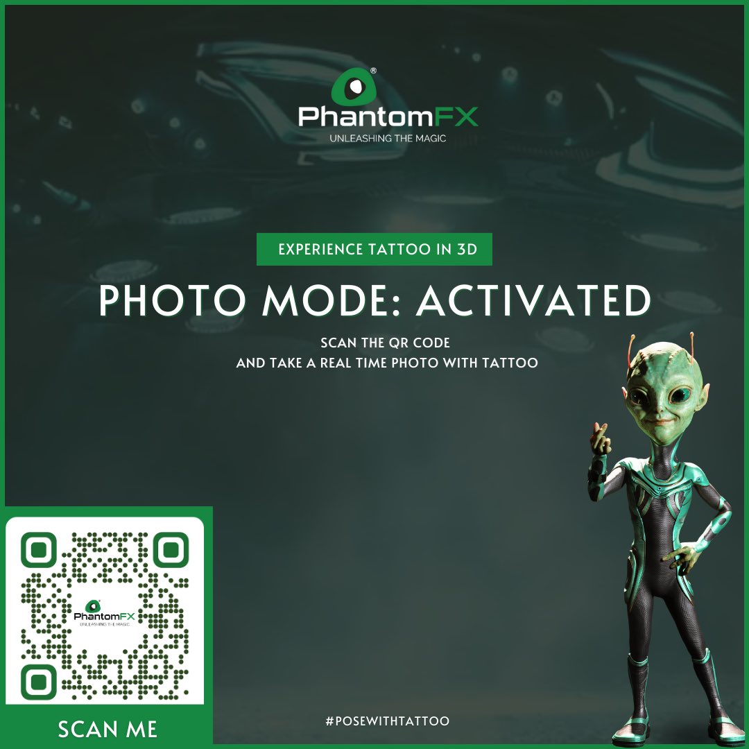 #PosewithTattoo 🤩

Scan the QR Code & Take a real time photo with our @tattoothealien 

#PrinceSK #Ayalaan