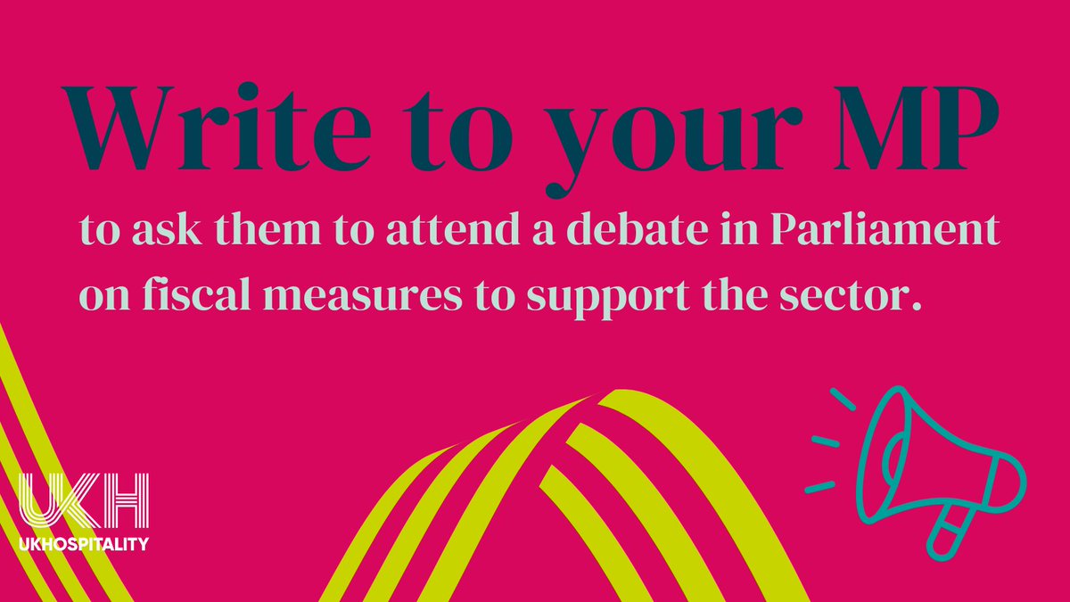 UKHofficial's tweet photo. This Wednesday 31st January, there will be a debate in Parliament on fiscal measures to support the hospitality sector. 

Use our easy tool to write to your MP and ask them to attend the debate and support our sector. 

Find the tool here: https://t.co/lTG9O6JwGL https://t.co/hvSHyDdSwi