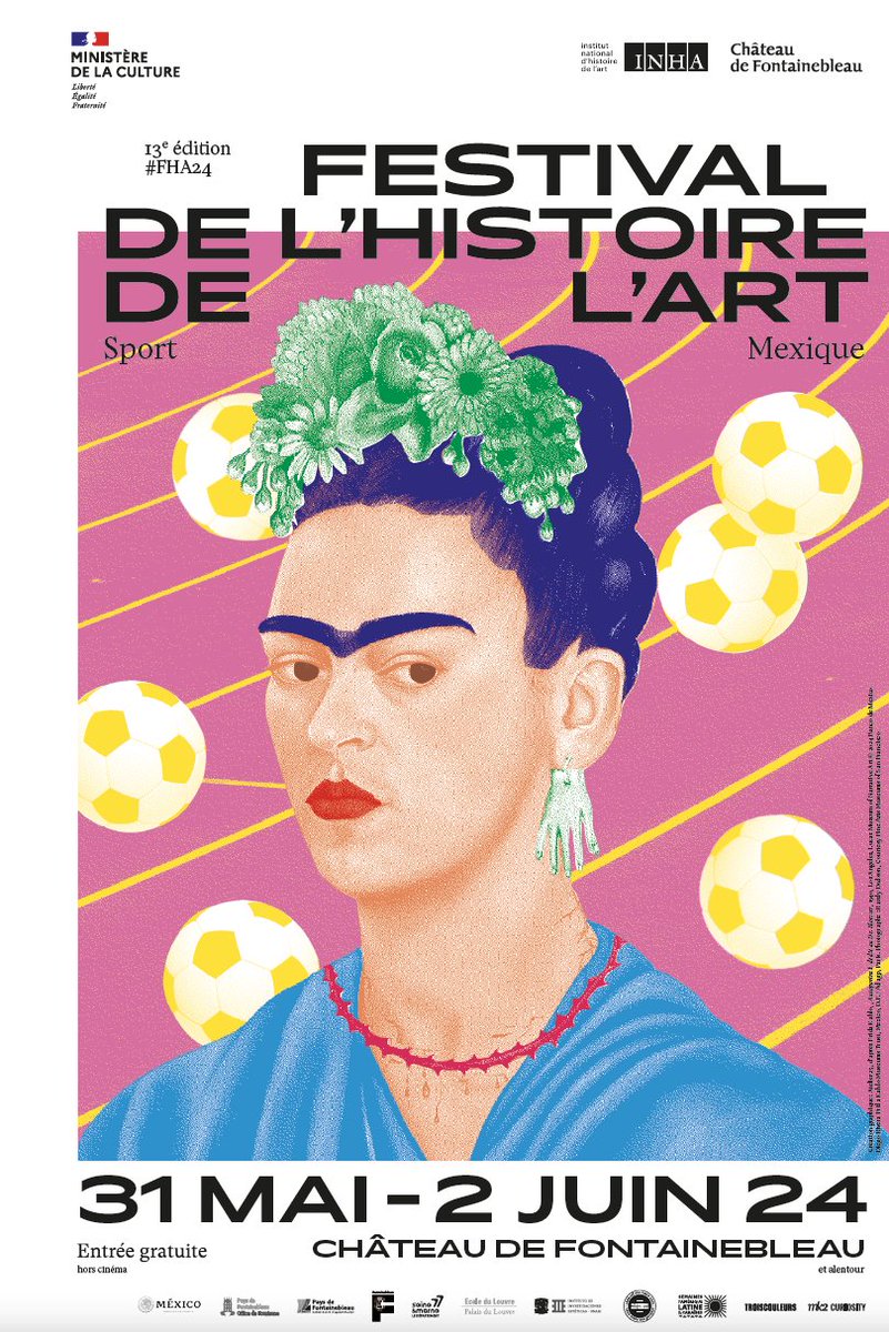 L'équipe du festival est heureuse de vous dévoiler l'affiche du FHA24 🇲🇽🏸 Et c'est Frida Kahlo qui est mise à l'honneur pour cette 13e édition !