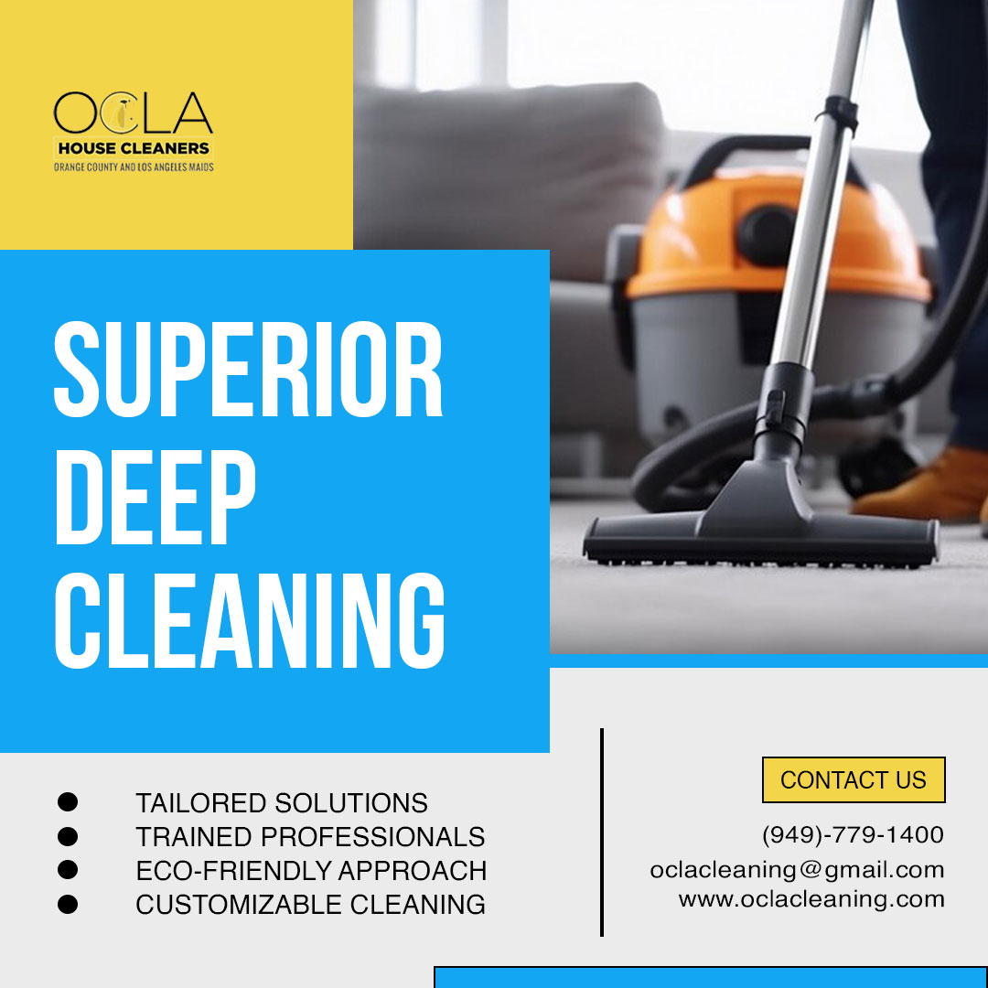 OCLA Cleaning invites you to experience perfection. Our Deep Cleaning service in Orange County revitalizes spaces, leaving them spotless and fresh.

Visit- oclacleaning.com

#cleaning#cleaningservice#deepcleaning #officecleaning#cleaningmotivation #cleaninghacks#deepclean