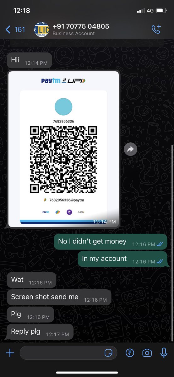 shrutibanda18's tweet photo. @LICIndiaForever please report this scam, the guy calls and sends just messages of receiving money, and then accidentally sends extra money, and ask you to send back. https://t.co/ImF7eXiV35